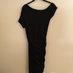 Bebe dress Black size S unique Asymmetrical sleeves